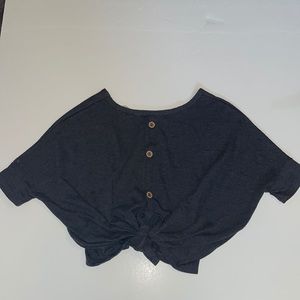 Grey Body Central Button Up Top